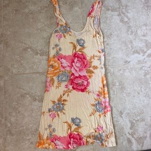 Free people flower slip body con dress