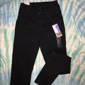 Black high wasted black jeans size 5