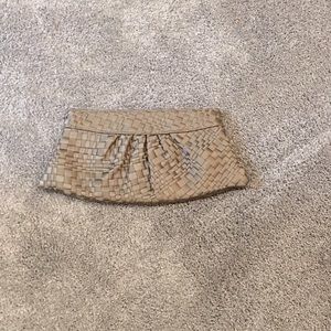 Silver/gray satin Lauren Merkin clutch