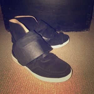 Suede lace up sneakers