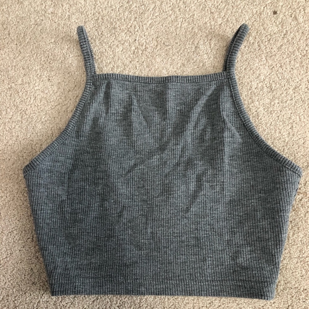 Gray Topshop Crop Top