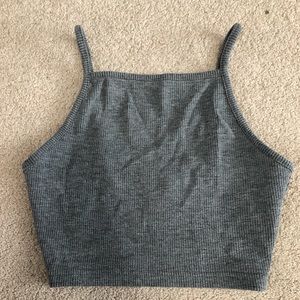 Gray Topshop Crop Top