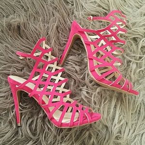 Pink Strappy Heels