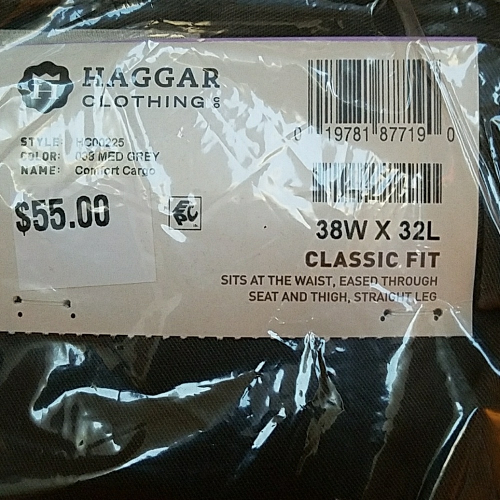 Mens Haggar Comfort Cargo Pants NEW
