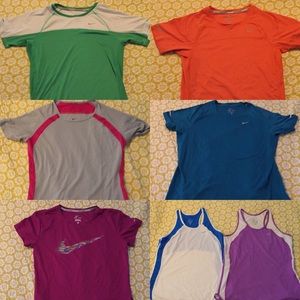 EUC Lot of 7 sz S Nike Drifit workout shirts!