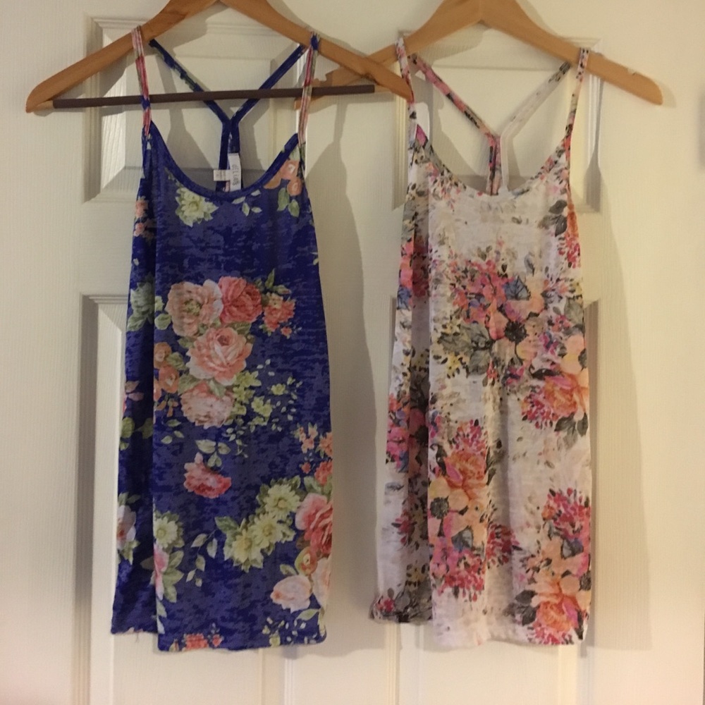 Delia's floral racerback tanks