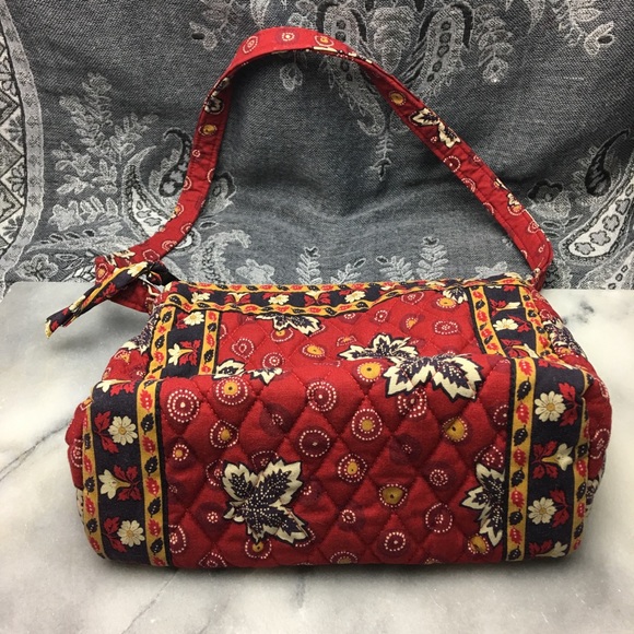 VINTAGE:: Red Floral Vera Bradley bag - Picture 2 of 5