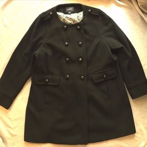 Cashmere Wool Blend Double Breasted Coat