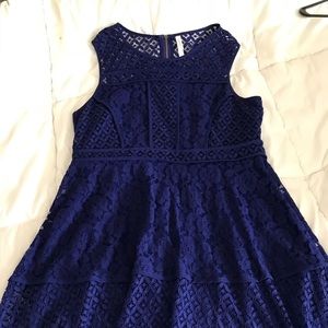 Cobalt blue mid length dress size XL