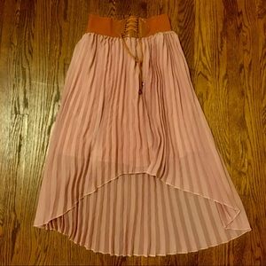 Pink & Tan High Waisted Skirt