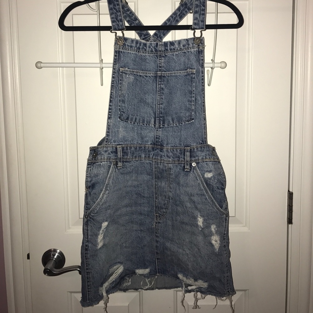 Denim Overall Skirt Dress
