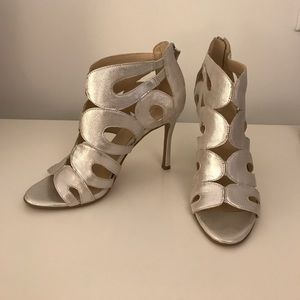 Nine West Flora Metallic Heeled Sandal