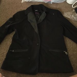 A long sleeve black blazer