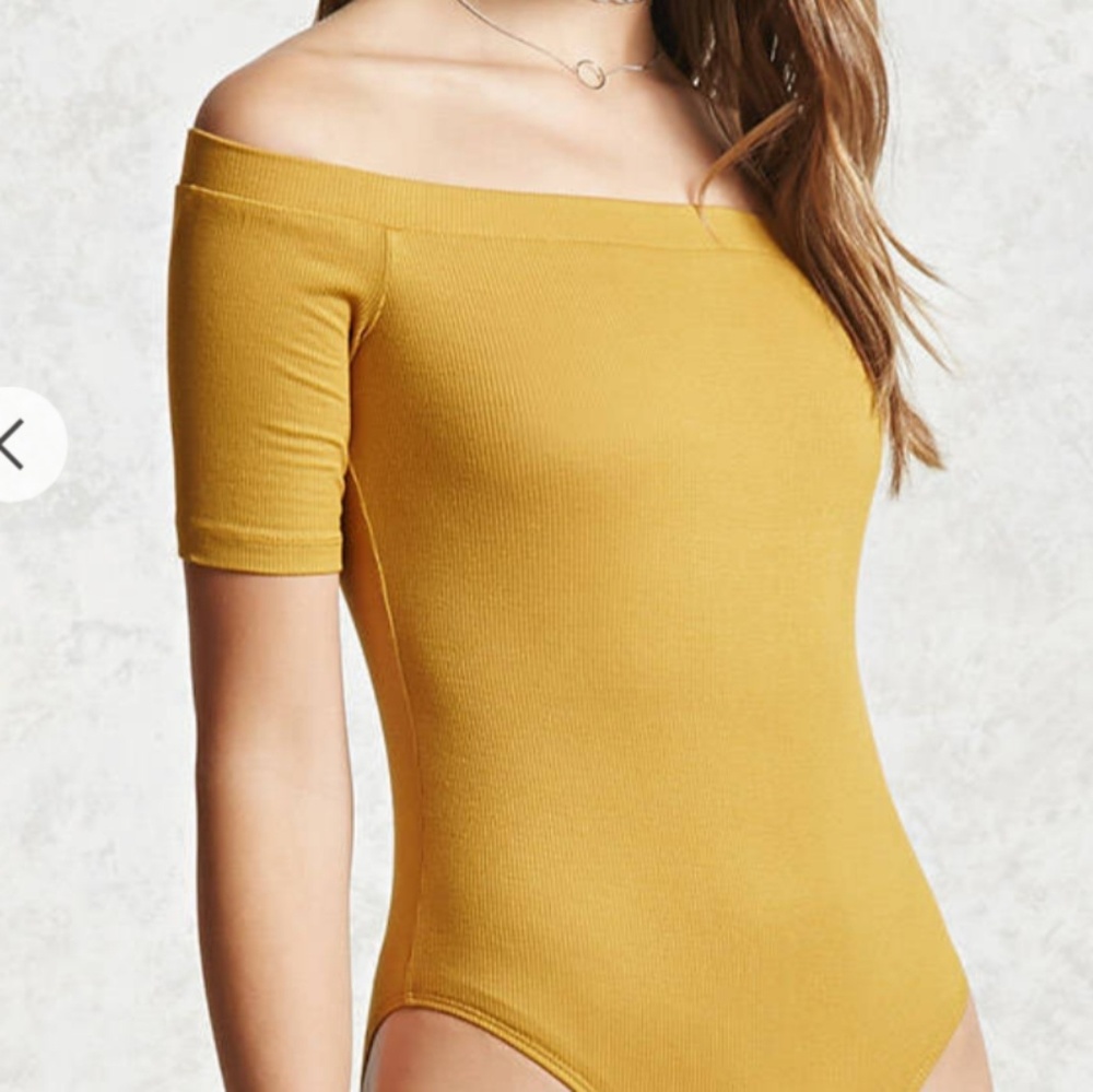 Rubbed- off the shoulder bodysuit