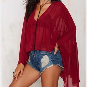 Oversized Ruffle Top