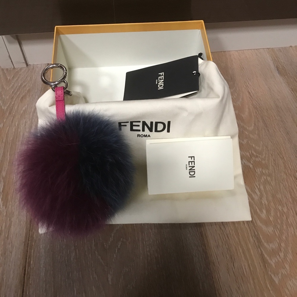 Fendi fur keychain