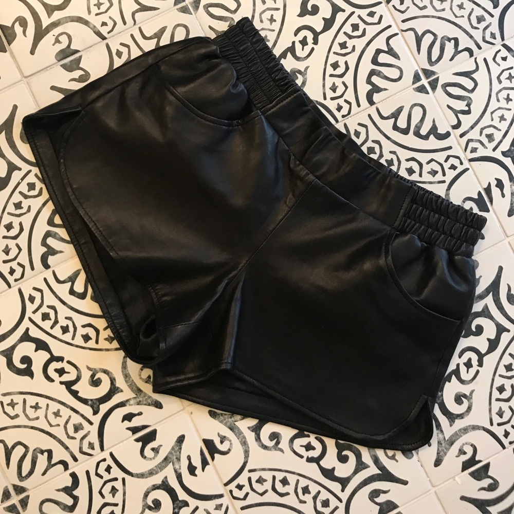 12th Street by Cynthia Vincent leather shorts