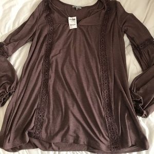 Charolette Russe Large brown long sleeve shirt