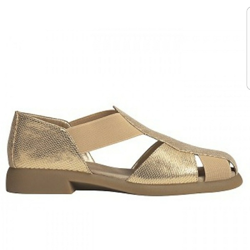 Slip On Aerosoles 4 Give Gold Sandal