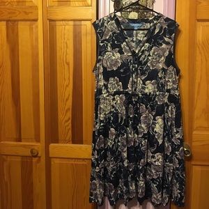 Vera Wang purple floral dress