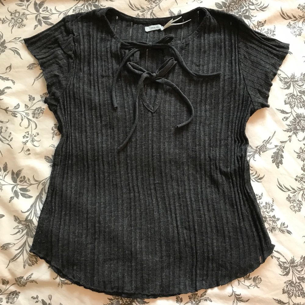 Gray Double Tied Tee