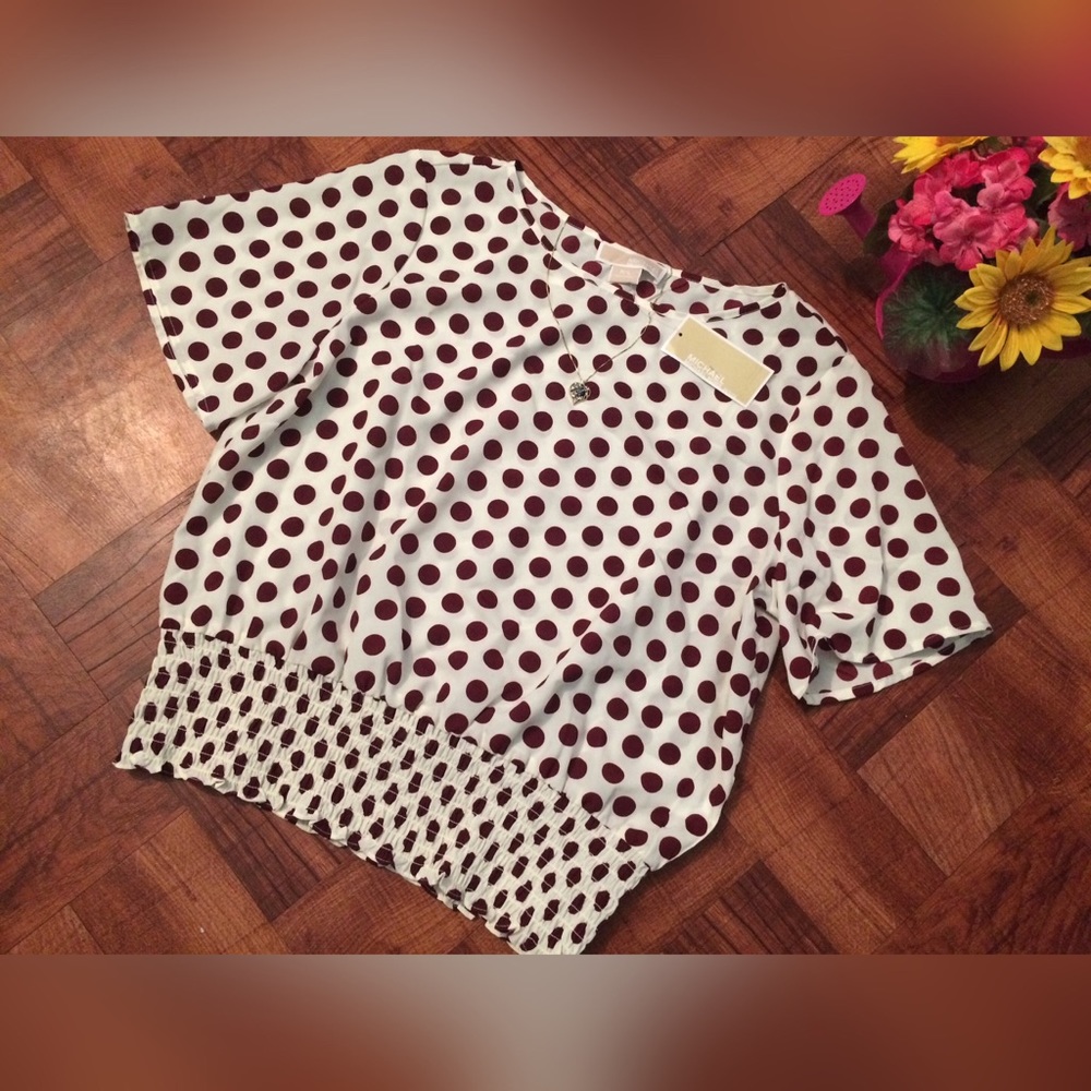 🌹Michael Kors Merlot/ Cream top