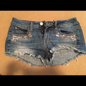Size 2 American Eagle shorts with rhinestones