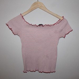 Zara cropped off-the-shoulders shirt