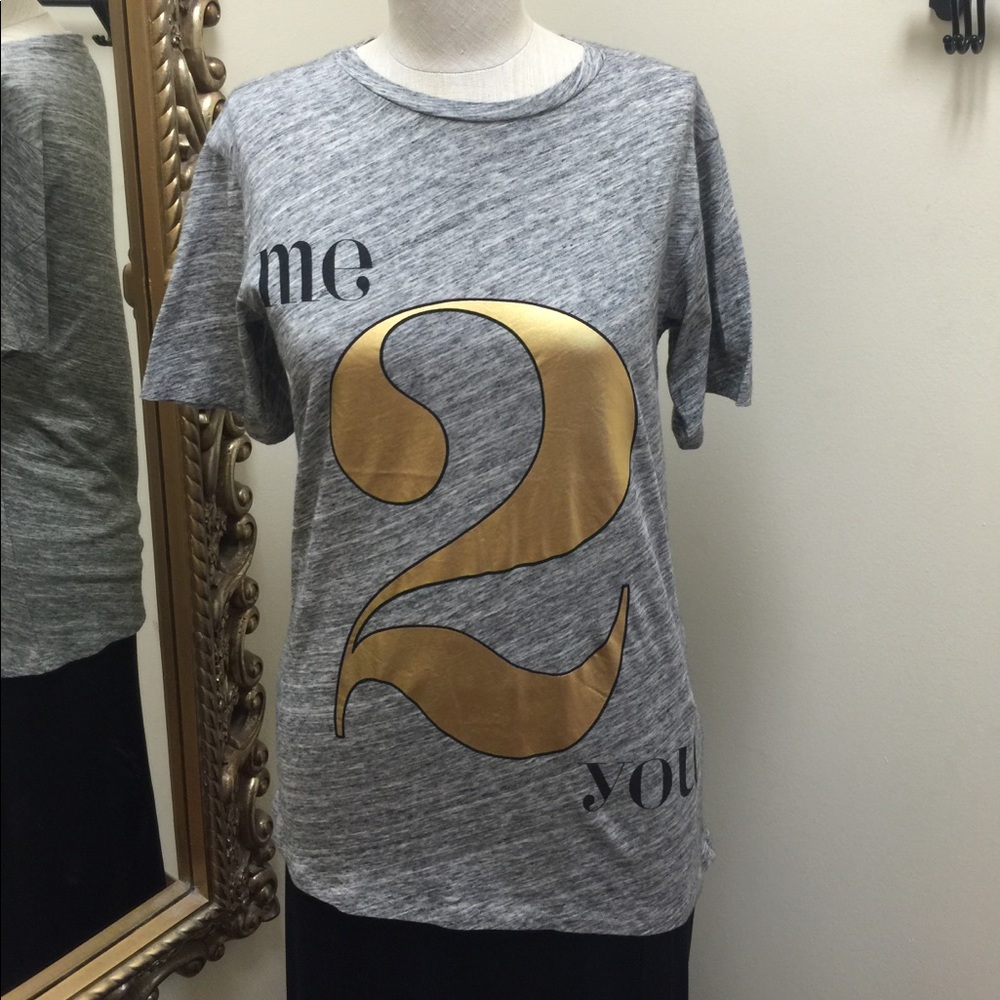 J. CREW gray short sleeve tee shirt size small