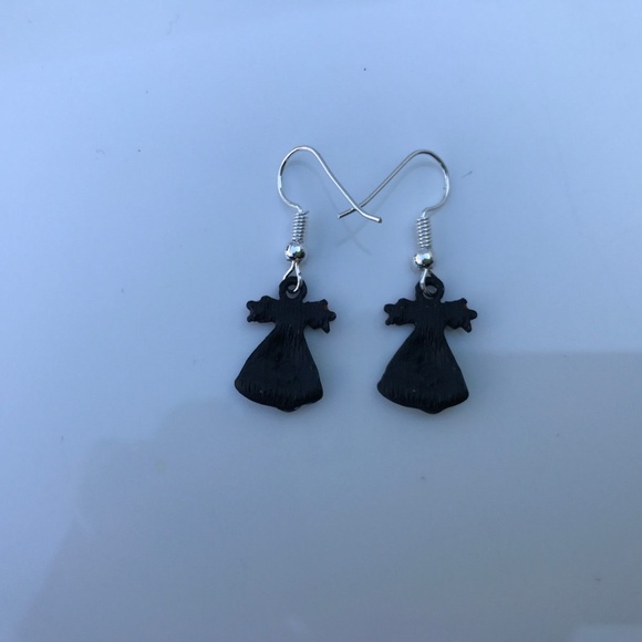 Christmas Earrings Silver Plated Hook Green holiday jewelry - Picture 4 of 6