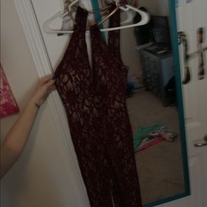 Maroon prom dress or evening gown