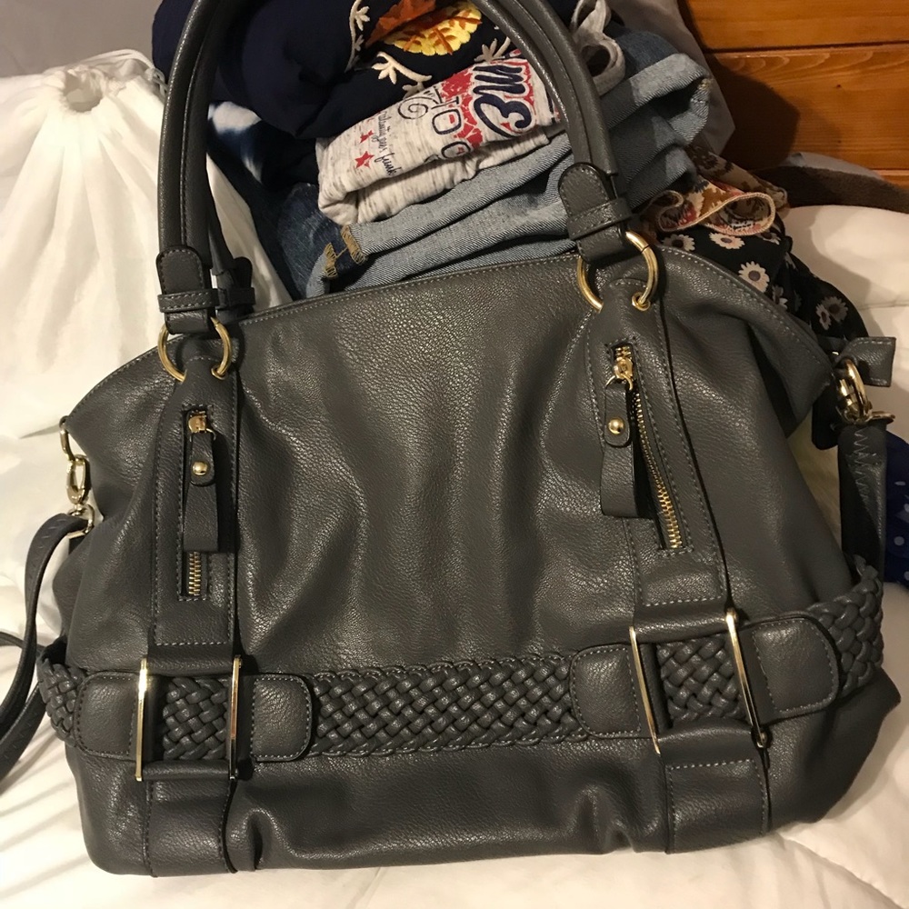 Grey satchel/shoulder bag