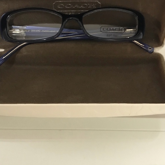 Coach eyeglass frames in navy blue - Picture 3 of 4