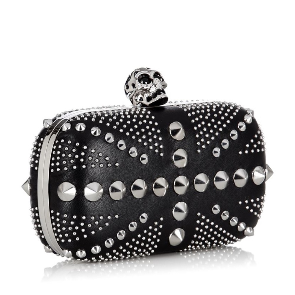 Alexander McQueen Studded Britannia Skull Clutch