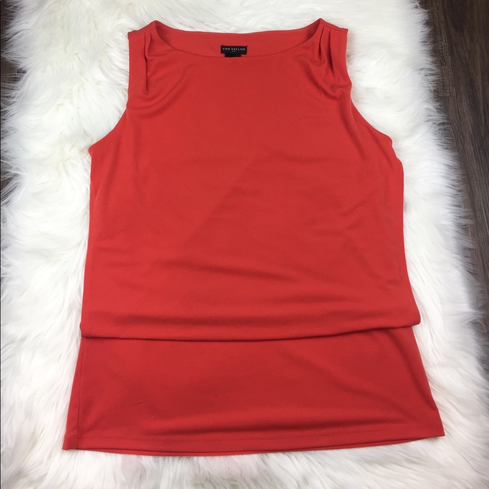 Ann Taylor Red Sleeveless Top M