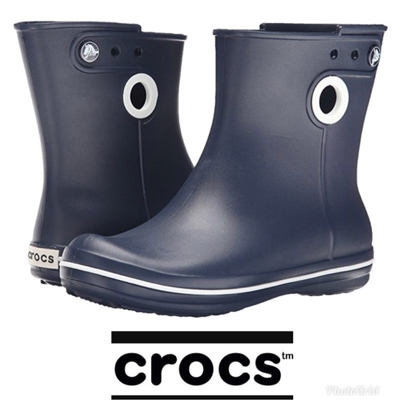 Crocs Sporty Short Rainboots in Navy - Picture 1 of 7