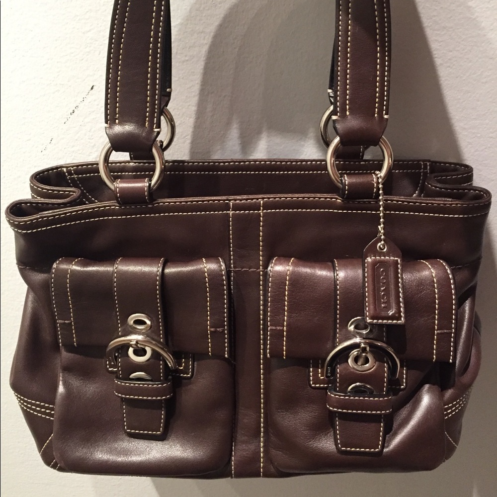 Coach bag brown leather