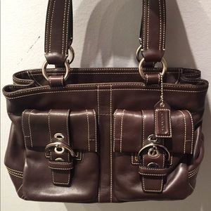 Coach bag brown leather