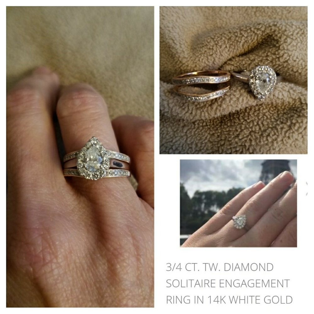 ☡SOLD☡Pear Shaped Diamond Ring with Enhancer