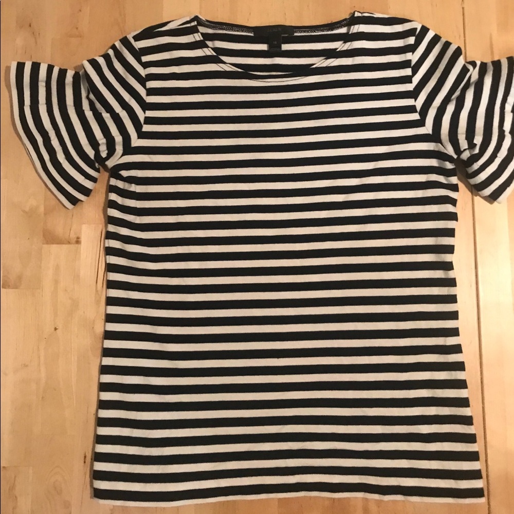 JCREW Black and white blouse. XS