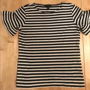 JCREW Black and white blouse. XS