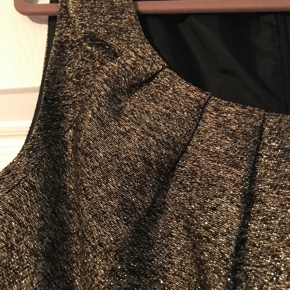 NWT Michael Kors Black & Gold Metallic Dress - Picture 5 of 8