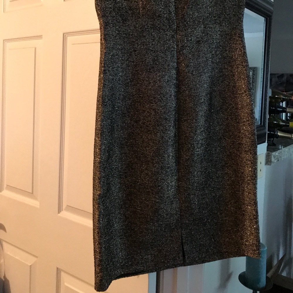 NWT Michael Kors Black & Gold Metallic Dress - Picture 7 of 8