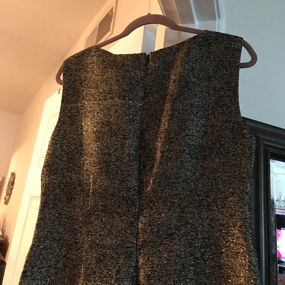 NWT Michael Kors Black & Gold Metallic Dress - Picture 6 of 8