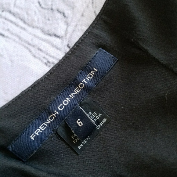 French Connection Dark Grey 1 Shoulder Dress Sz 6 - Picture 6 of 8