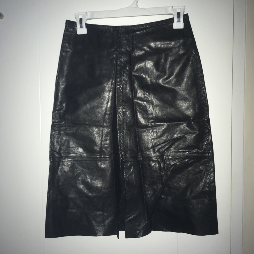 Banana Republic black leather skirt, size 0