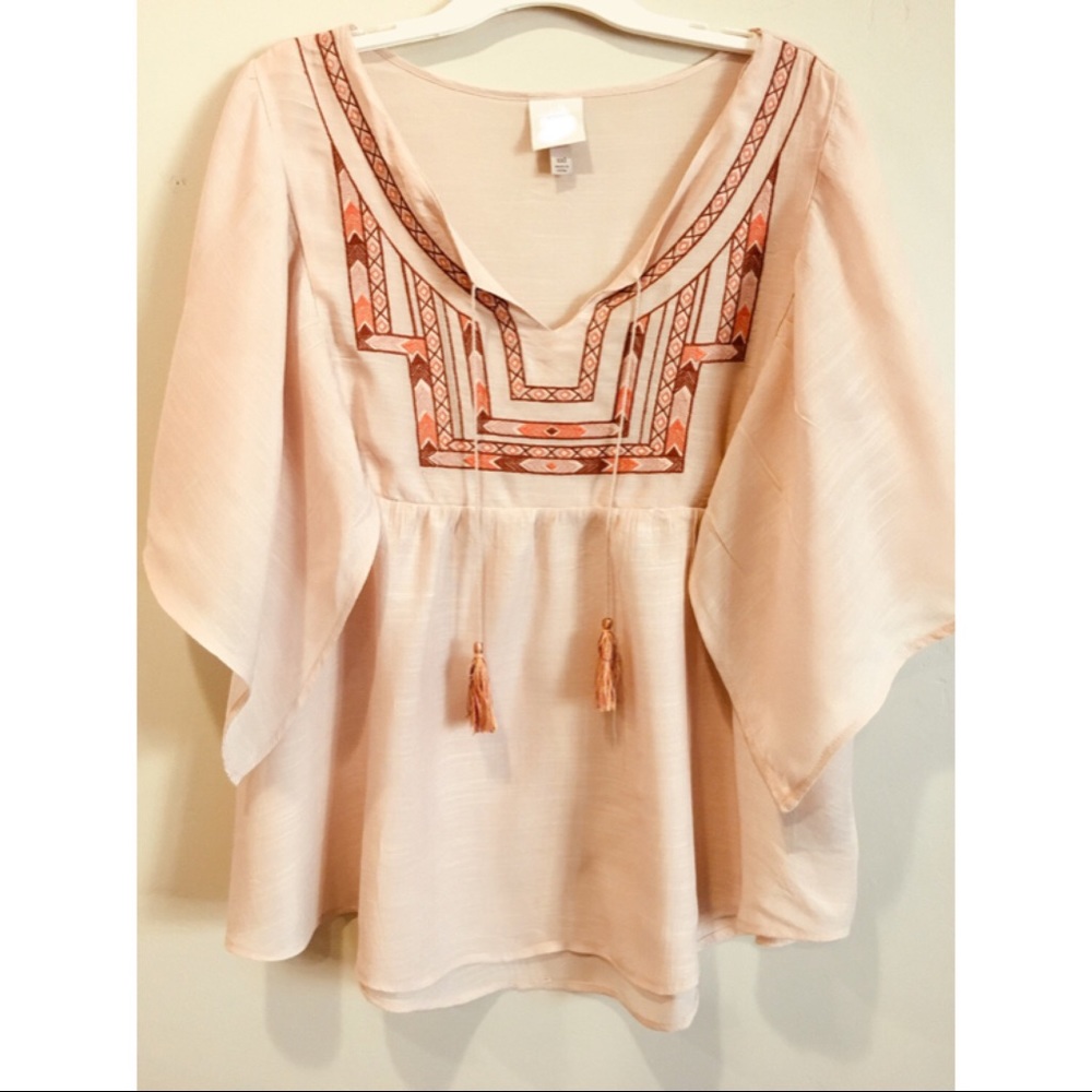 NWOT Boho Babydoll Top