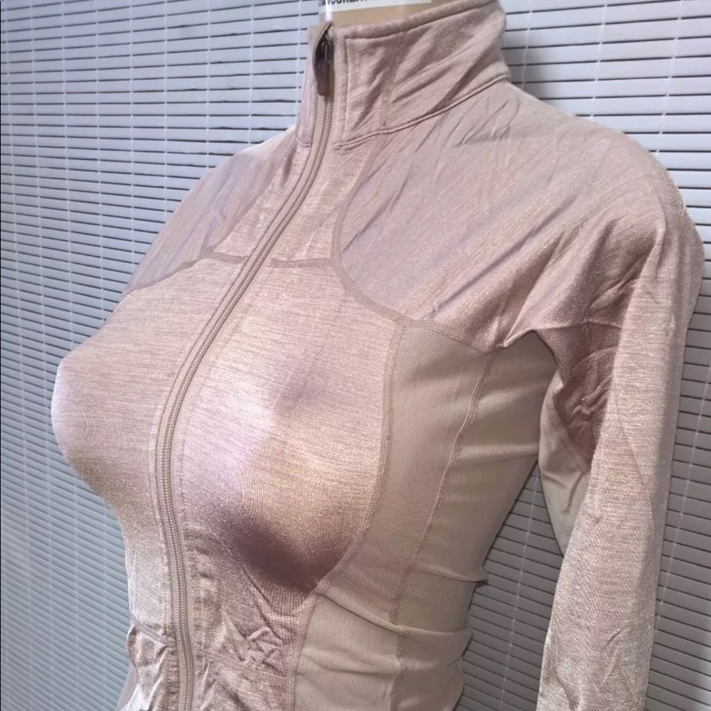 Lululemon shiny luon mesh zip jacket- price firm