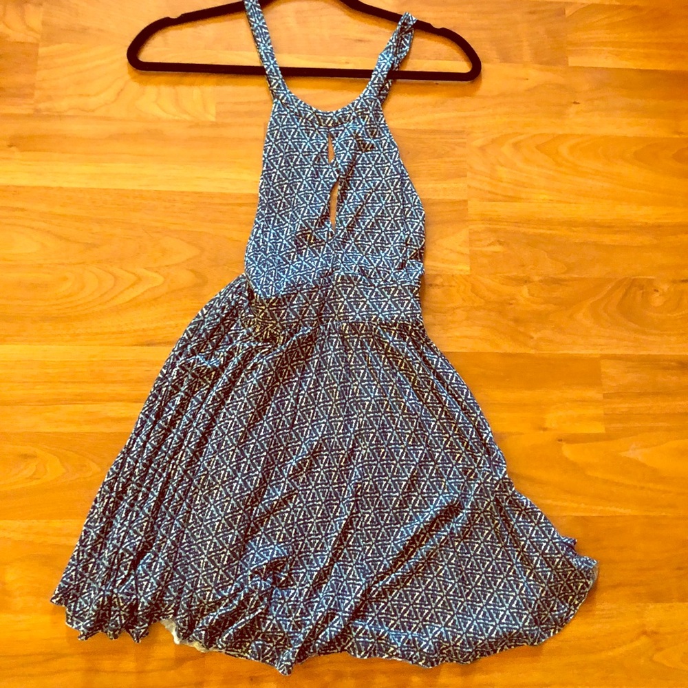 Blue and green romper