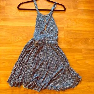 Blue and green romper